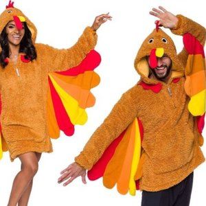 Turkey Hoodie Costume  -Fleece, Long Sleeve Zip up Pull over XL (2 available)